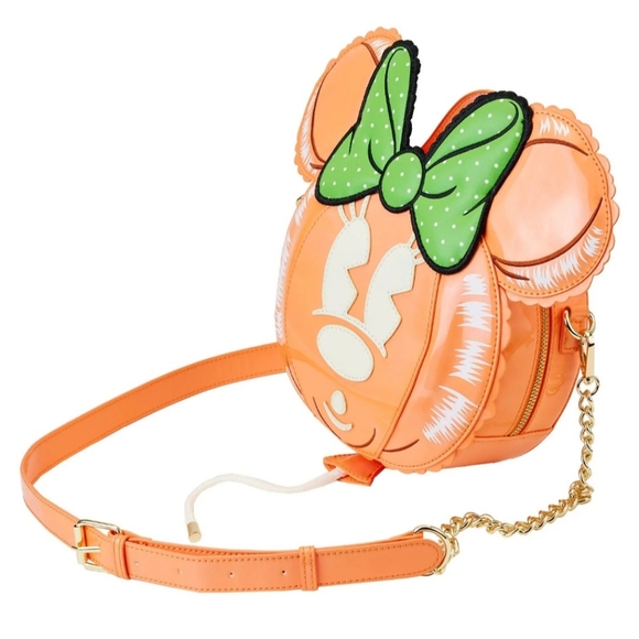 Loungefly Stitch Shoppe Disney Minnie Pumpkin Balloon Figural Crossbody Bag - Picture 6 of 8